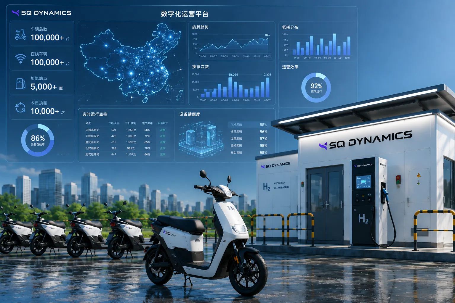 盛氢时代氢能两轮车与数字化运营平台